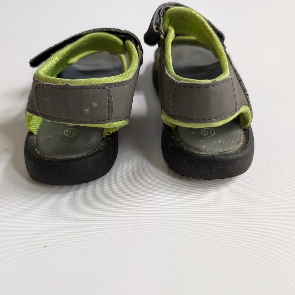 Kids Sandals - Charcoal and Lime